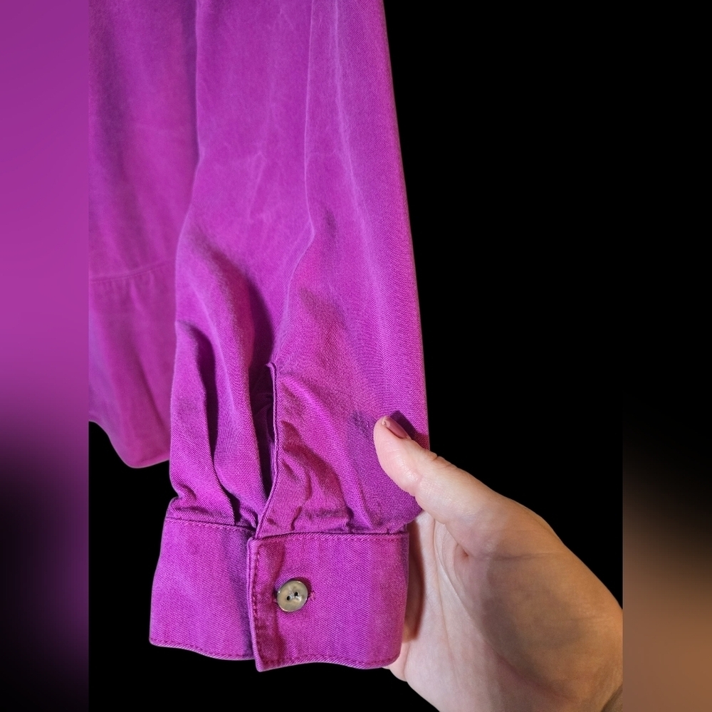 J.Jill Button Down Pullover Tunic Purple Top, Size Medium - Picture 5 of 5